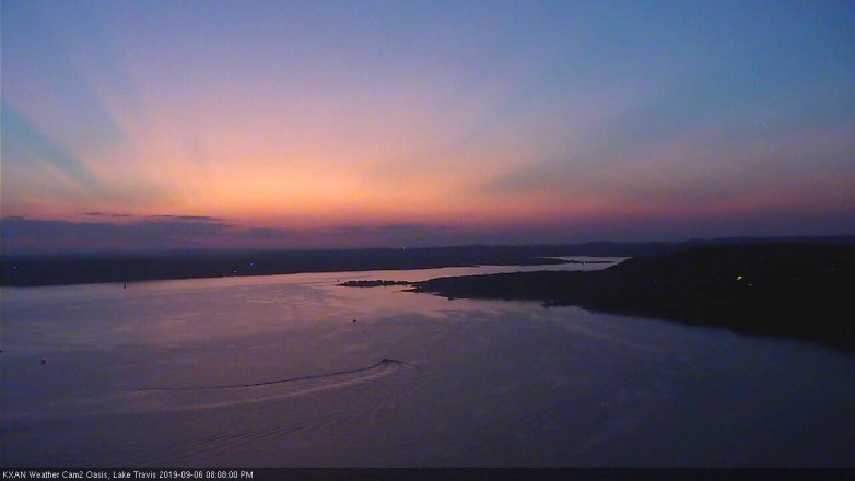 Lake Travis webcam, September 6, 2019 7:10 PM CT