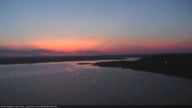 Lake Travis webcam, September 6, 2019 7:15 PM CT