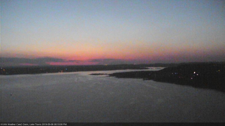 Lake Travis webcam, September 6, 2019 7:20 PM CT