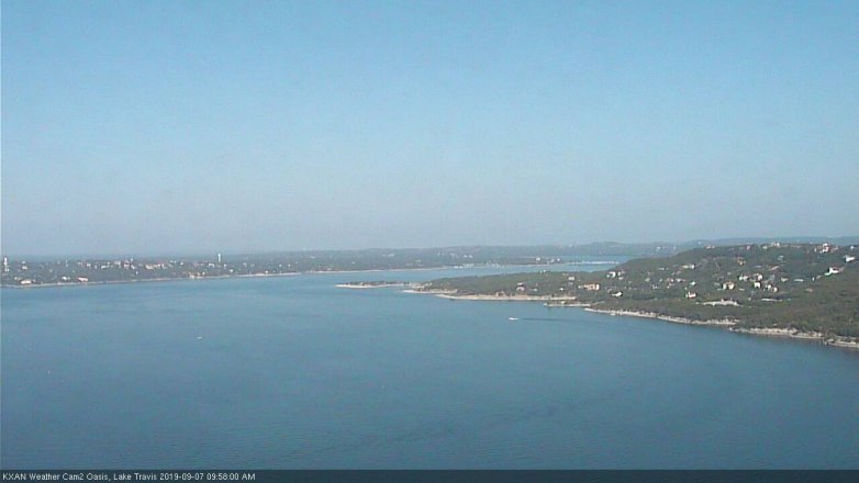 Lake Travis webcam, September 7, 2019 9:00 AM CT