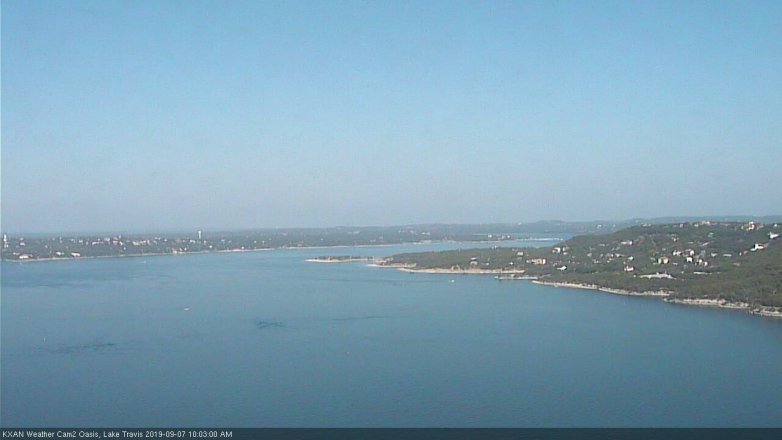 Lake Travis webcam, September 7, 2019 9:05 AM CT