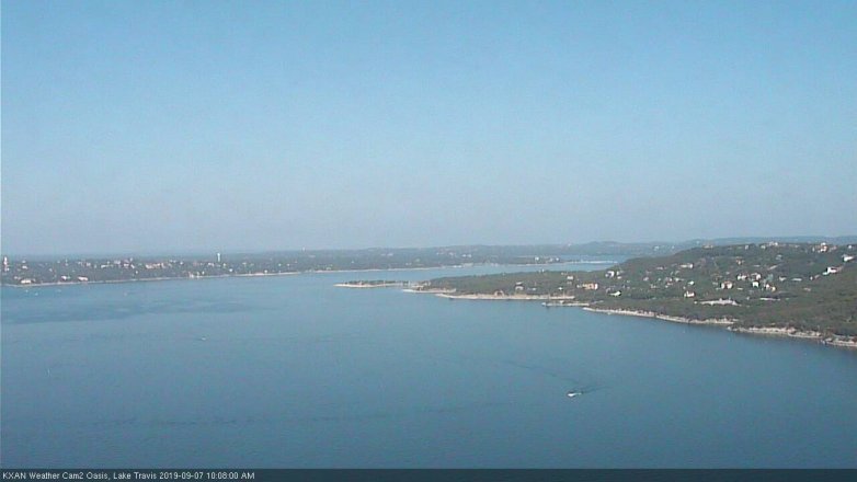 Lake Travis webcam, September 7, 2019 9:10 AM CT