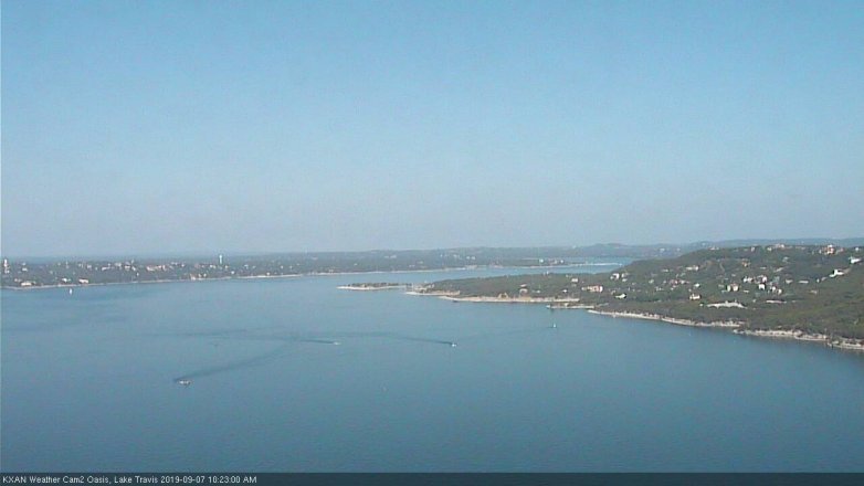Lake Travis webcam, September 7, 2019 9:25 AM CT