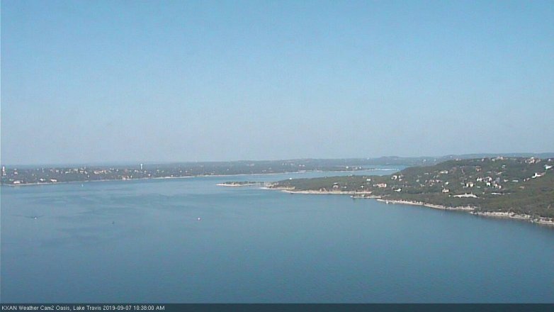 Lake Travis webcam, September 7, 2019 9:40 AM CT