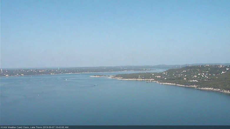 Lake Travis webcam, September 7, 2019 9:45 AM CT