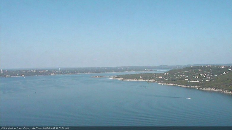Lake Travis webcam, September 7, 2019 9:55 AM CT
