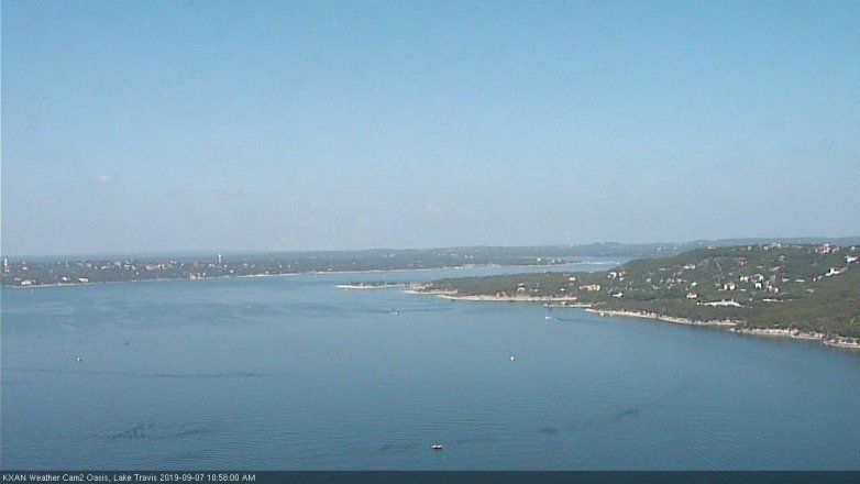 Lake Travis webcam, September 7, 2019 10:00 AM CT