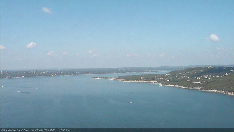 Lake Travis webcam, September 7, 2019 10:30 AM CT