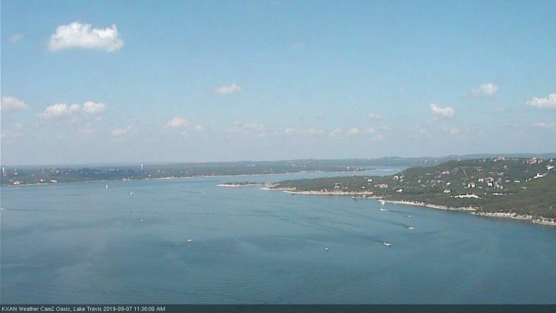 Lake Travis webcam, September 7, 2019 10:40 AM CT