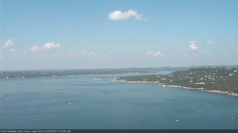 Lake Travis webcam, September 7, 2019 10:45 AM CT
