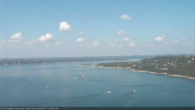 Lake Travis webcam, September 7, 2019 10:50 AM CT
