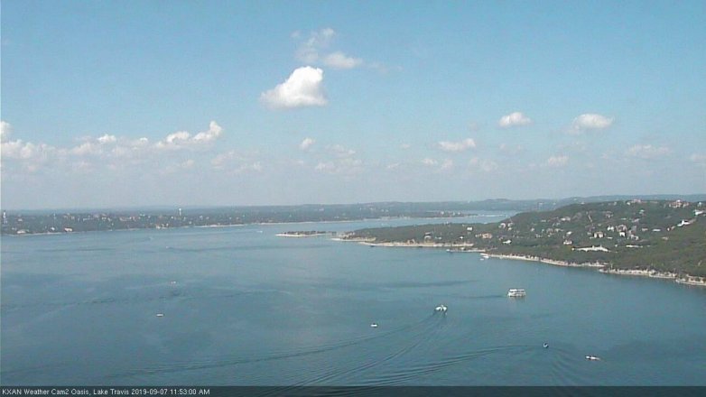 Lake Travis webcam, September 7, 2019 10:55 AM CT