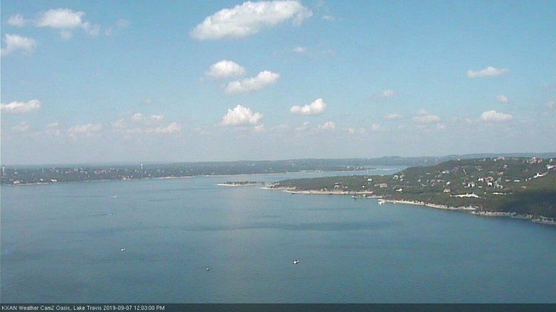 Lake Travis webcam, September 7, 2019 11:05 AM CT