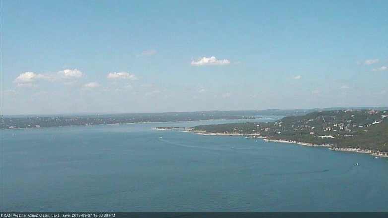 Lake Travis webcam, September 7, 2019 11:40 AM CT