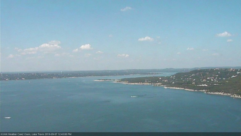 Lake Travis webcam, September 7, 2019 11:45 AM CT