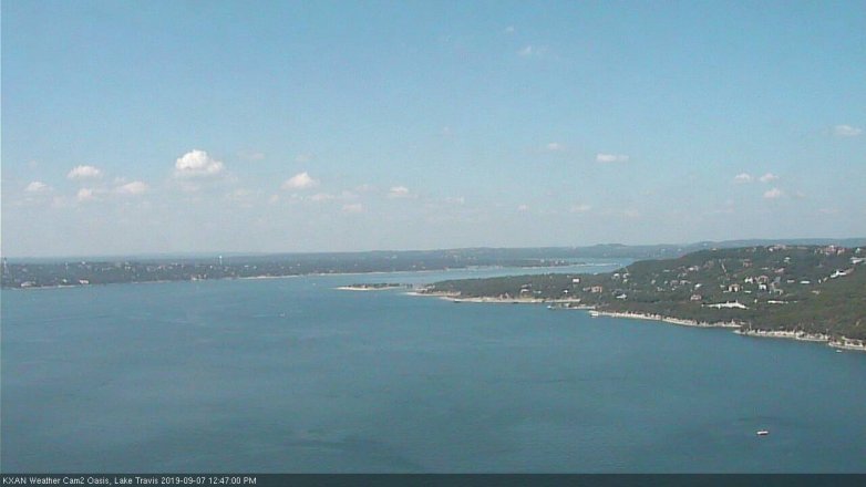 Lake Travis webcam, September 7, 2019 11:50 AM CT