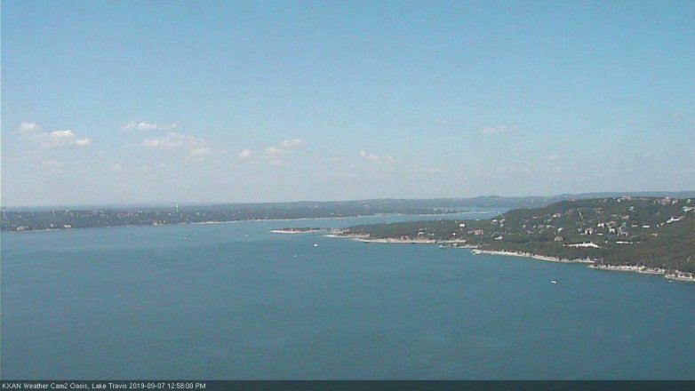 Lake Travis webcam, September 7, 2019 12:00 PM CT