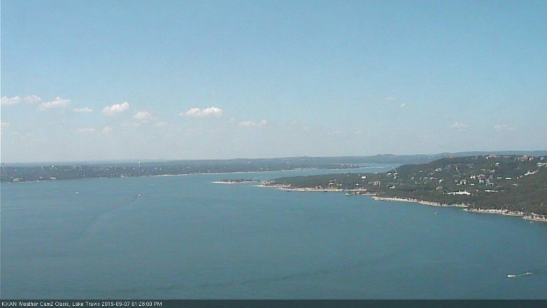 Lake Travis webcam, September 7, 2019 12:30 PM CT