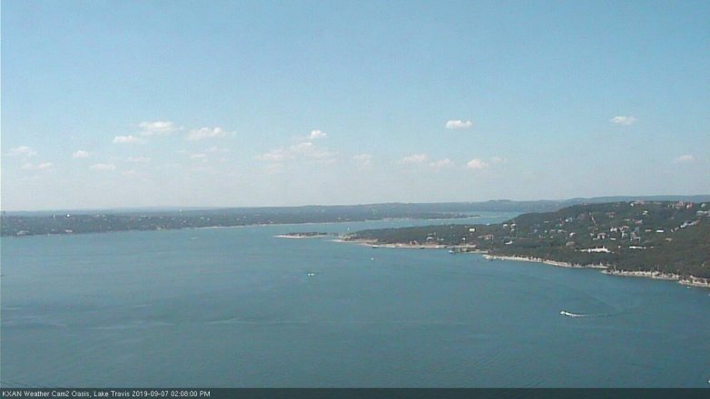 Lake Travis webcam, September 7, 2019 1:10 PM CT