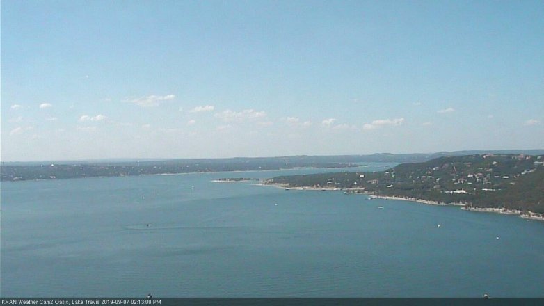 Lake Travis webcam, September 7, 2019 1:15 PM CT