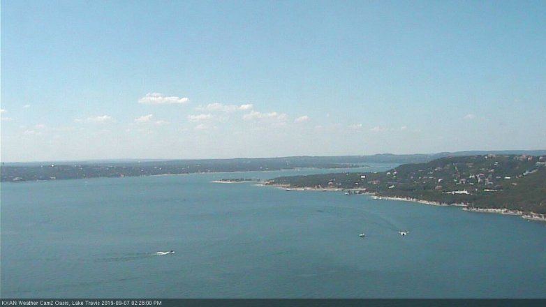 Lake Travis webcam, September 7, 2019 1:30 PM CT