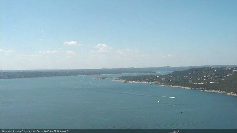 Lake Travis webcam, September 7, 2019 1:35 PM CT
