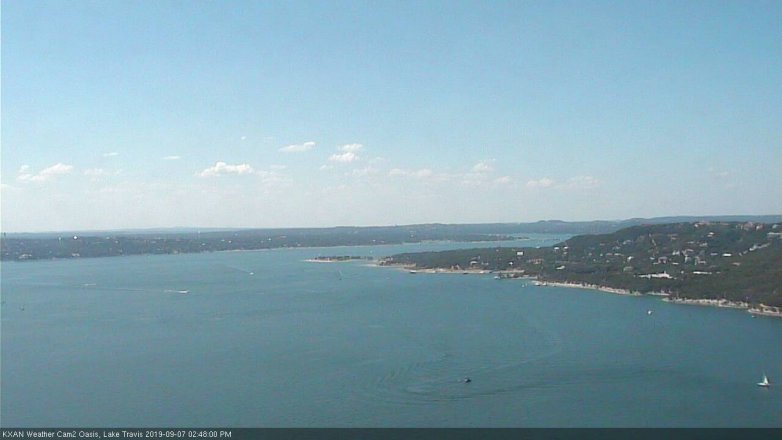 Lake Travis webcam, September 7, 2019 1:50 PM CT