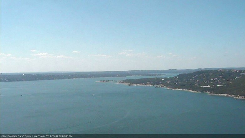 Lake Travis webcam, September 7, 2019 2:10 PM CT
