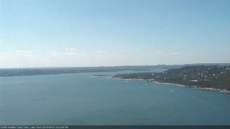 Lake Travis webcam, September 7, 2019 2:25 PM CT