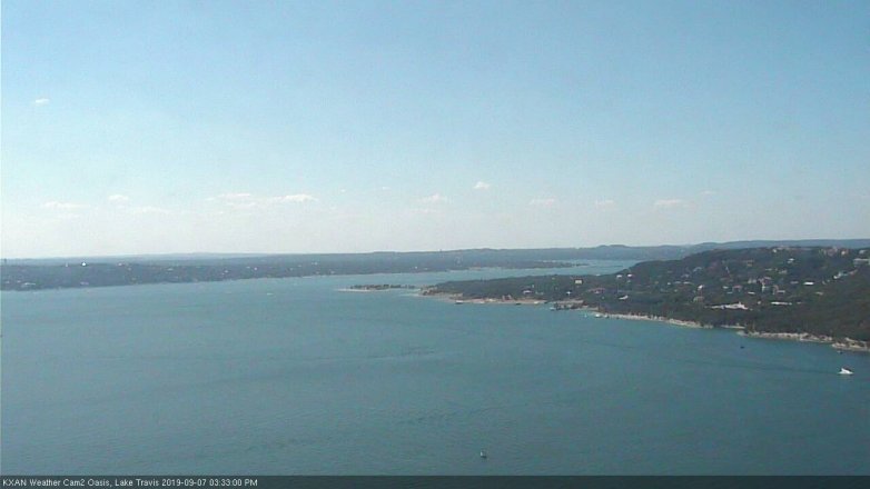 Lake Travis webcam, September 7, 2019 2:35 PM CT