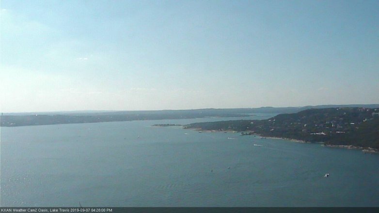 Lake Travis webcam, September 7, 2019 3:30 PM CT