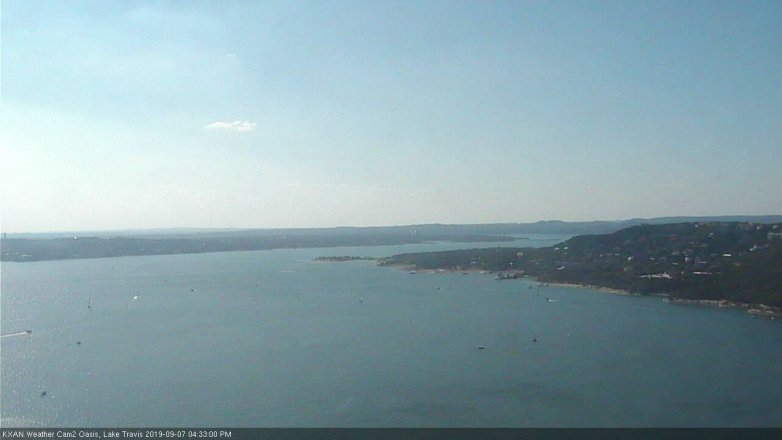 Lake Travis webcam, September 7, 2019 3:35 PM CT