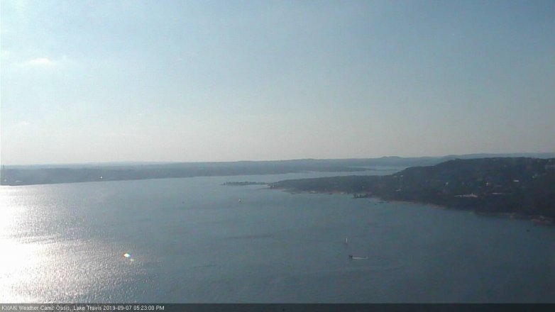 Lake Travis webcam, September 7, 2019 4:25 PM CT