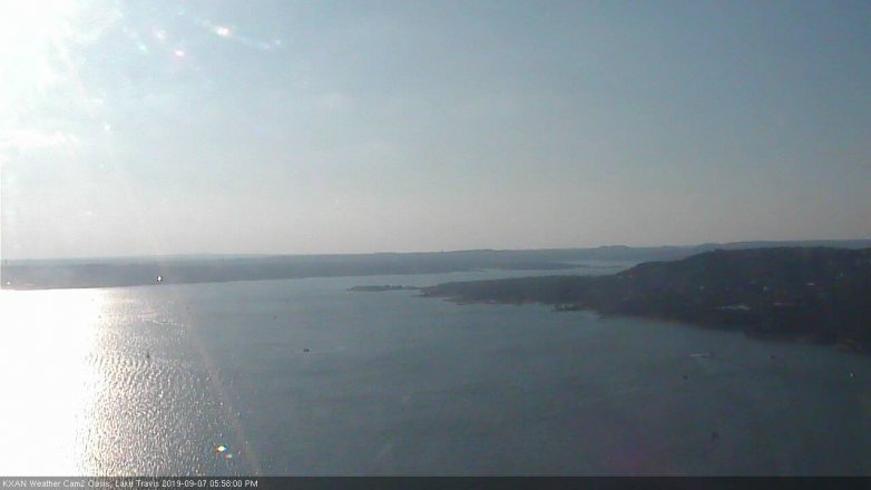 Lake Travis webcam, September 7, 2019 5:00 PM CT