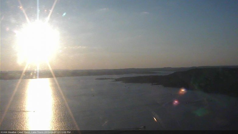 Lake Travis webcam, September 7, 2019 6:15 PM CT