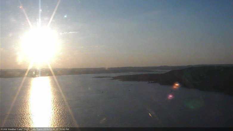 Lake Travis webcam, September 7, 2019 6:20 PM CT