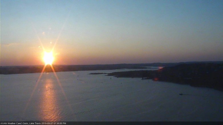 Lake Travis webcam, September 7, 2019 6:40 PM CT