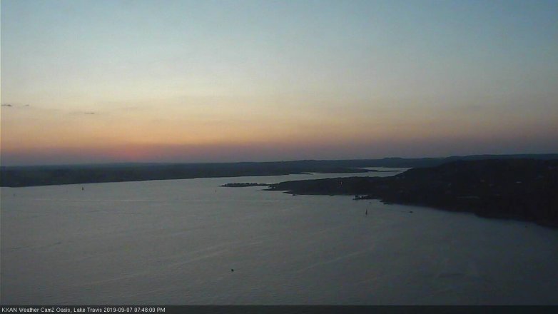 Lake Travis webcam, September 7, 2019 6:50 PM CT