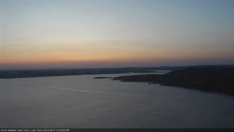 Lake Travis webcam, September 7, 2019 6:55 PM CT