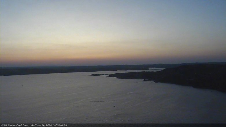 Lake Travis webcam, September 7, 2019 7:00 PM CT