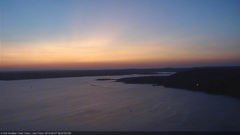 Lake Travis webcam, September 7, 2019 7:05 PM CT