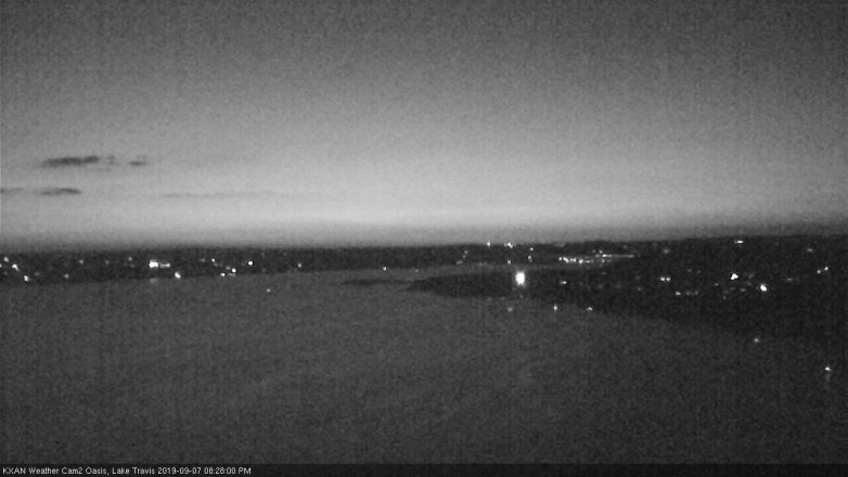 Lake Travis webcam, September 7, 2019 7:30 PM CT