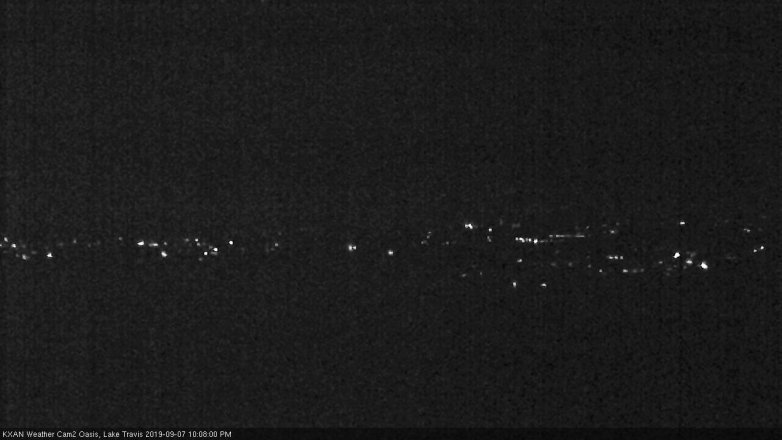 Lake Travis webcam, September 7, 2019 9:10 PM CT