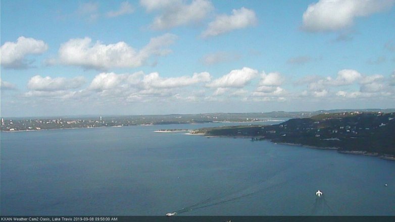Lake Travis webcam, September 8, 2019 9:00 AM CT