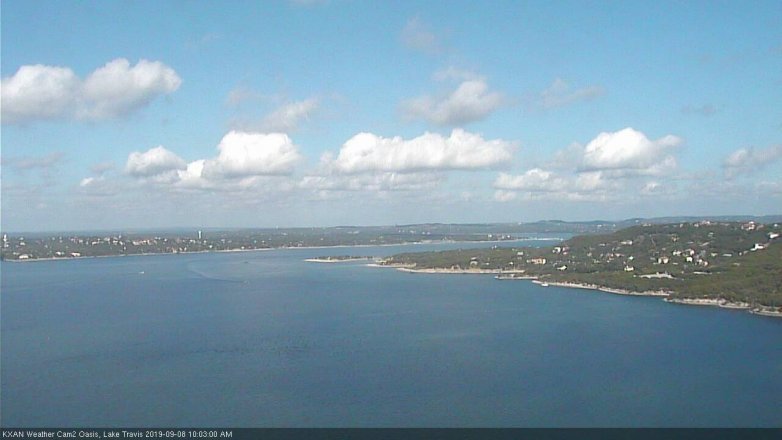 Lake Travis webcam, September 8, 2019 9:05 AM CT