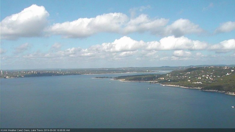Lake Travis webcam, September 8, 2019 9:10 AM CT