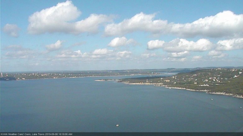 Lake Travis webcam, September 8, 2019 9:20 AM CT