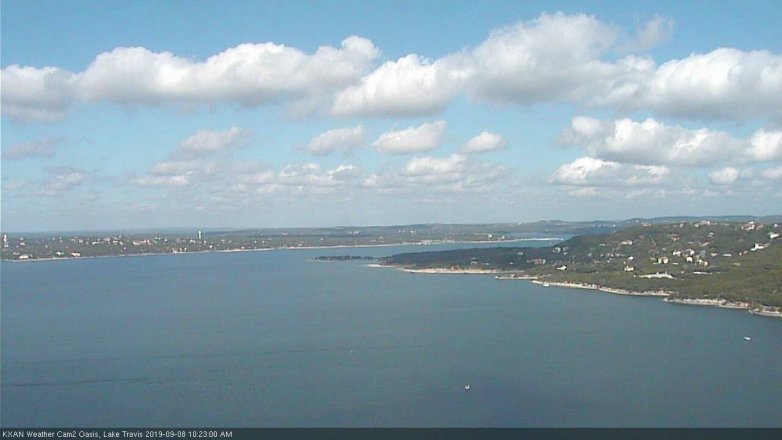 Lake Travis webcam, September 8, 2019 9:25 AM CT