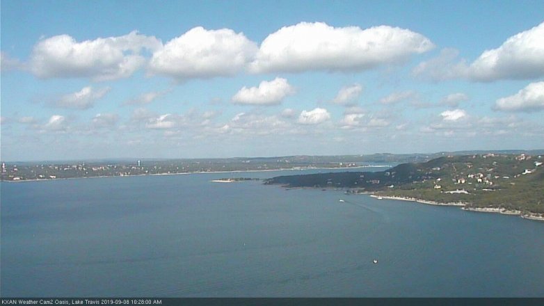 Lake Travis webcam, September 8, 2019 9:30 AM CT
