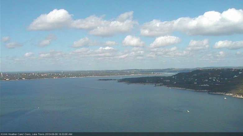 Lake Travis webcam, September 8, 2019 9:35 AM CT